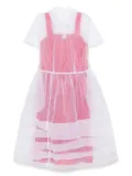 Comme Des Garçons Girl pleat-tuck overlay dress - White