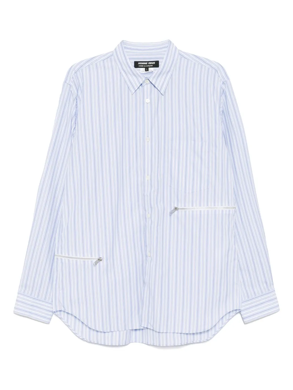 Comme des Garçons Homme Deux camisa con rayas estampadas | azul | Image 1