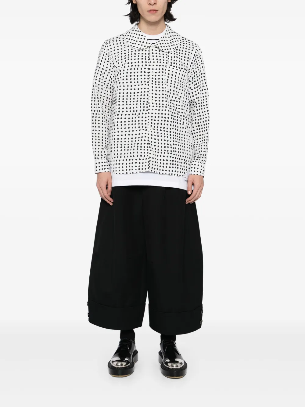 Black Comme Des Garçons Filip Pagowski polka-dot shirt | Shirts | Image 2