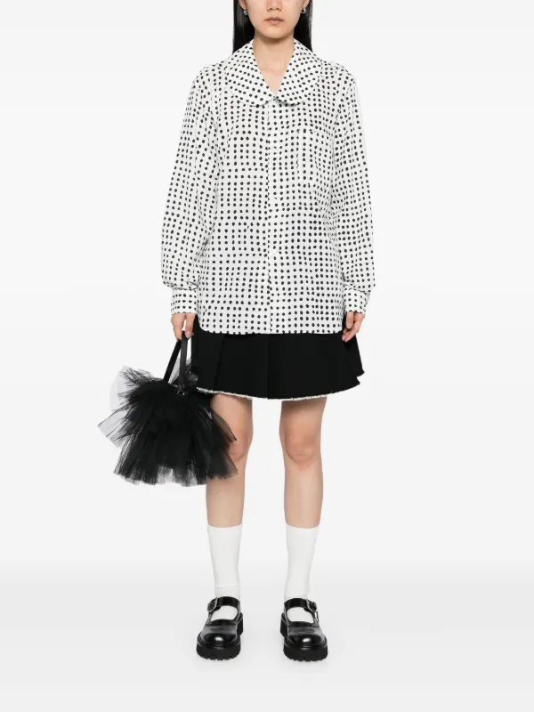 Black Comme Des Garçons Filip Pagowski polka-dot Shirt White