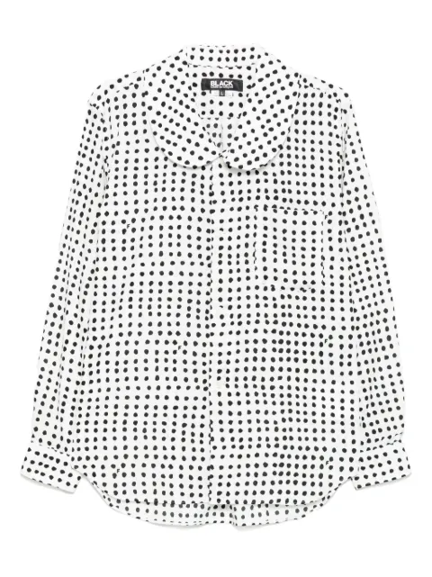 Black Comme Des Garçons chemise Filip Pagowski à pois