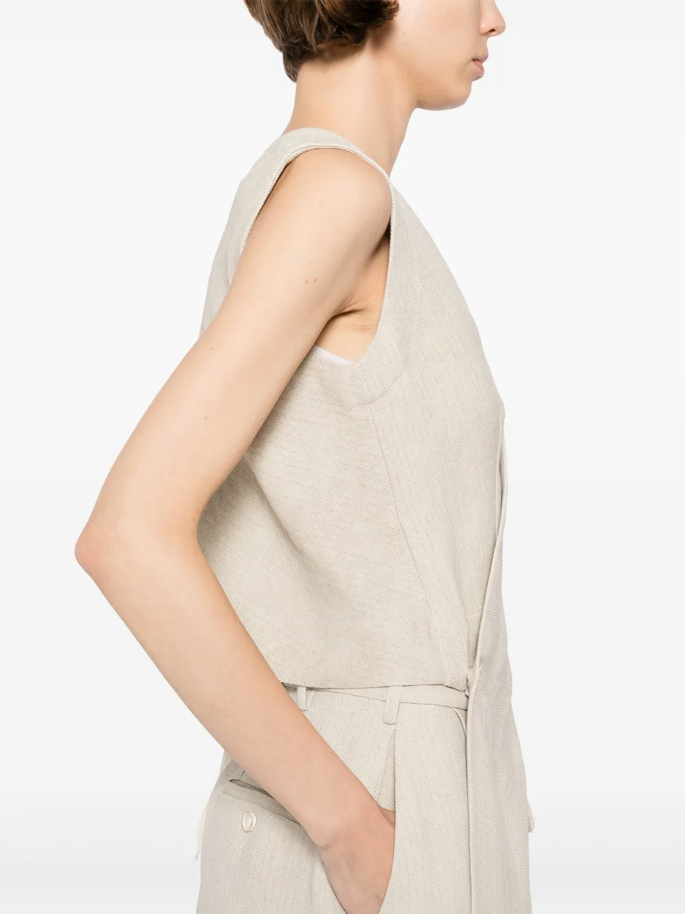 Uma Wang Krema jas Beige