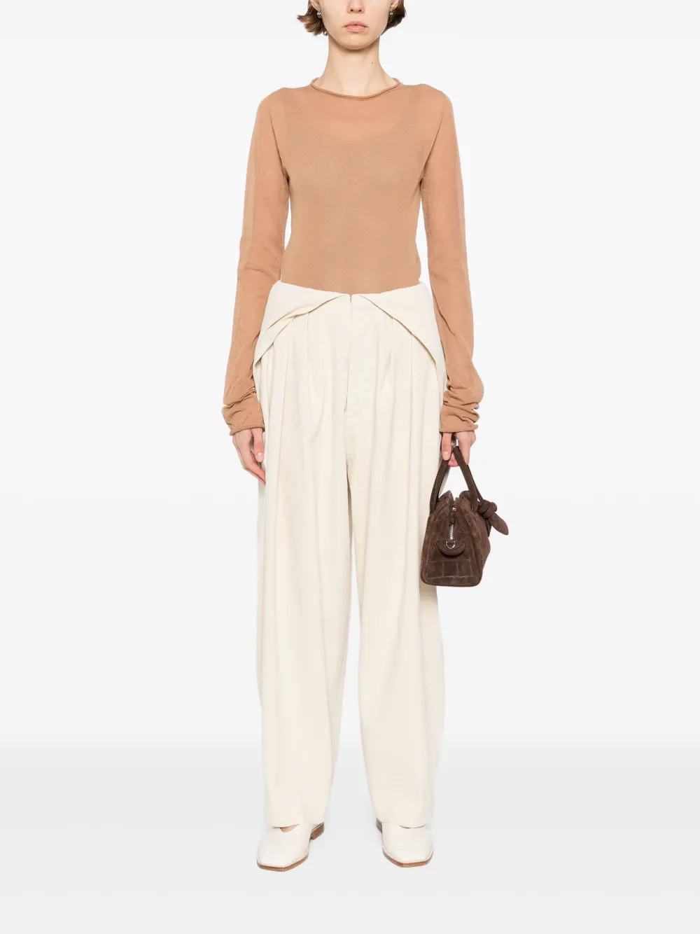 Uma Wang Top met lange mouwen - Beige