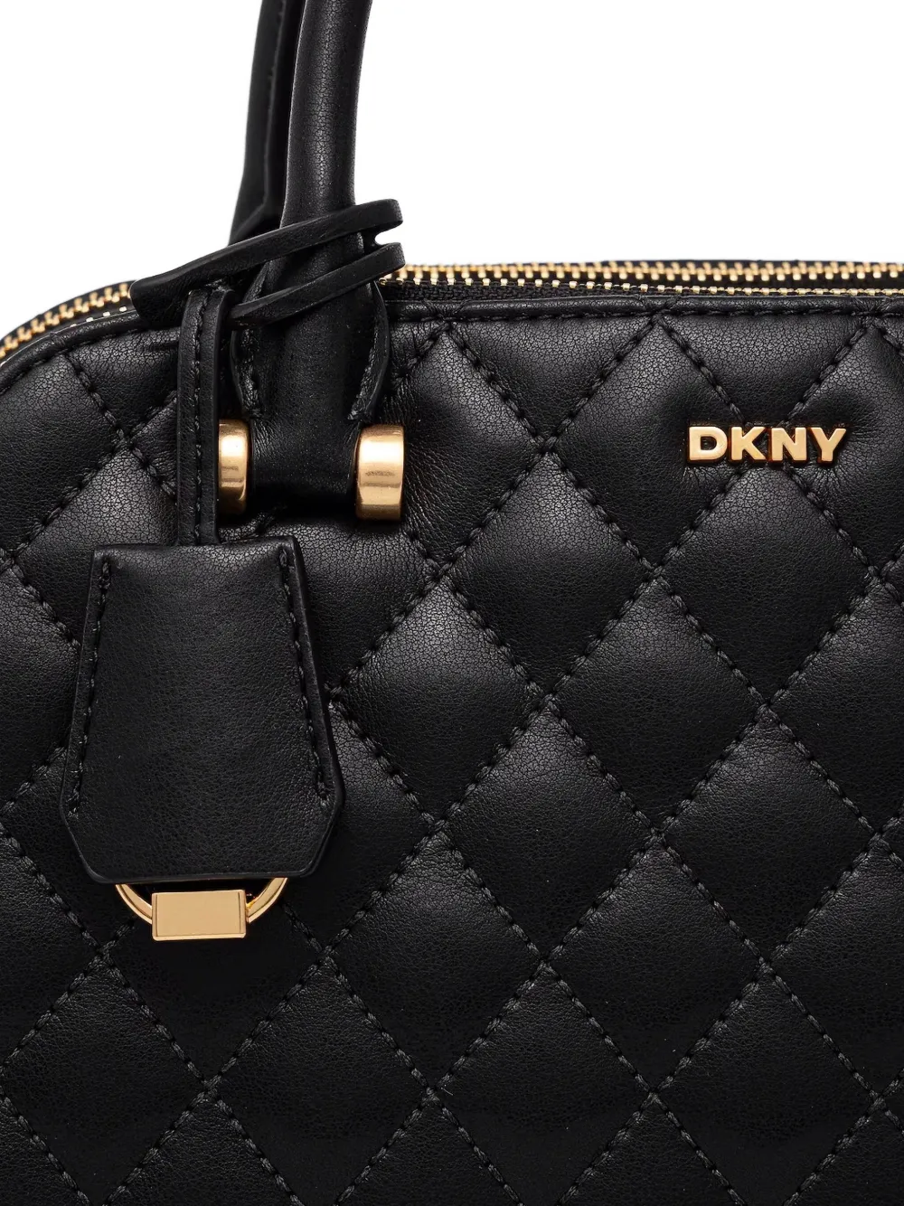 DKNY Leren shopper Zwart