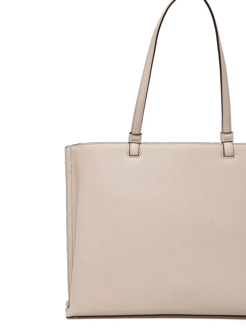 DKNY Leren shopper Beige