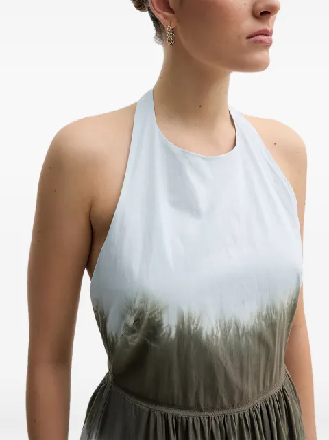 DKNY فستان ماكسي بتأثير مصبوغ وبحمالة عنق