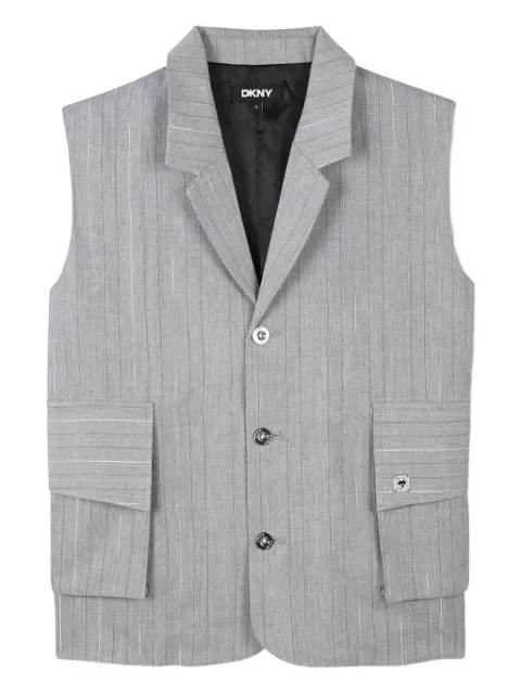 DKNY pinstripe pocket-detail shirt 