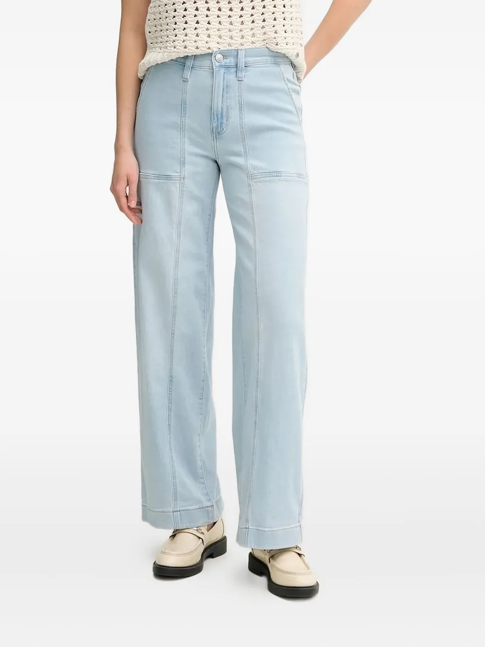 DKNY pocket wide-leg jeans Blauw