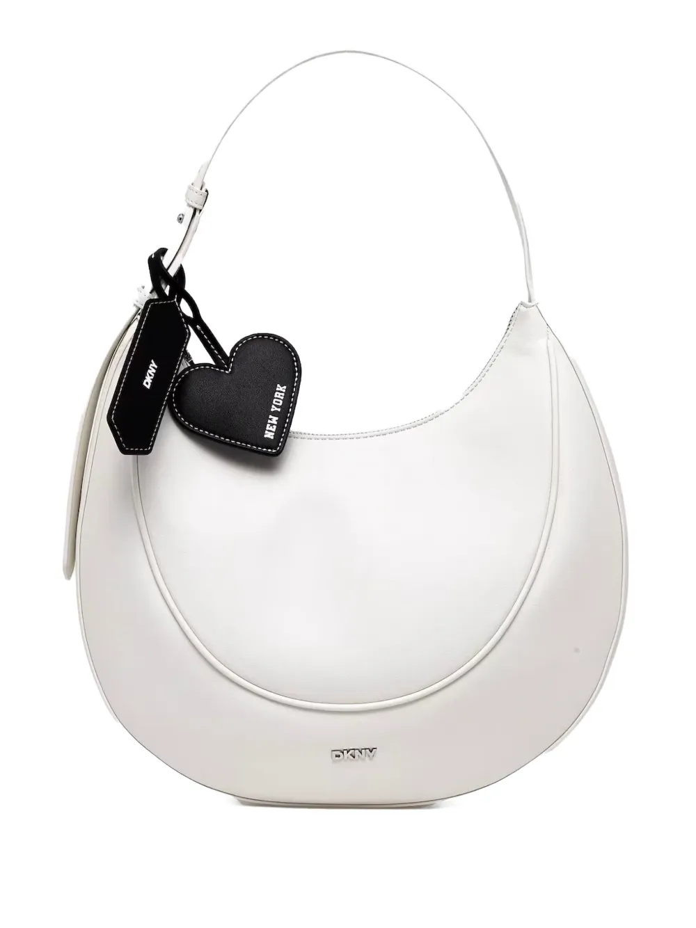DKNY Leren schoudertas Wit