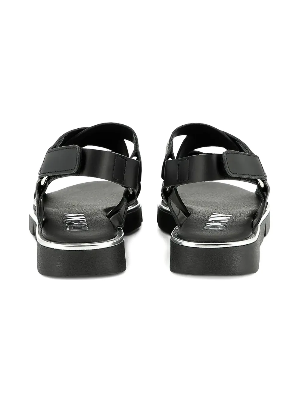 DKNY crossover studded sandals Black
