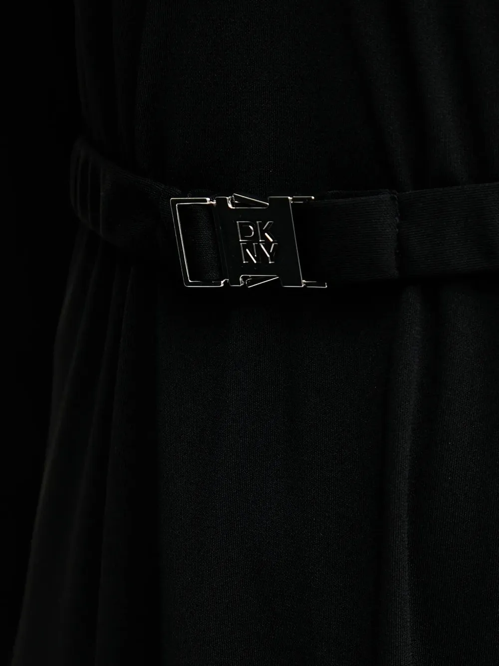DKNY long-sleeved belted dress Zwart