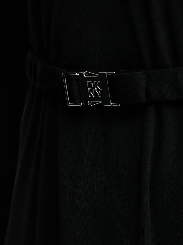 DKNY long-sleeved Belted Dress | Black | FARFETCH