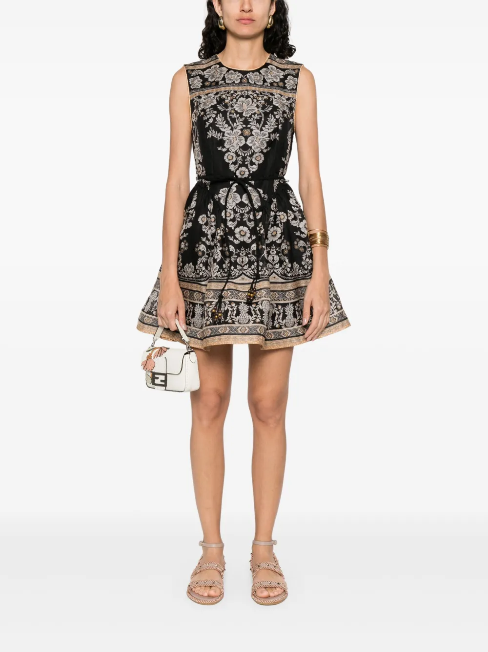ZIMMERMANN Balance mini-jurk - Zwart