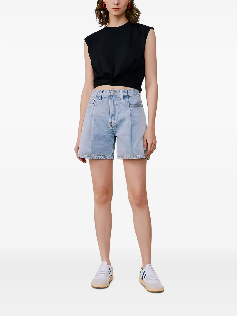 Hey Joanie Geplooide shorts - Blauw