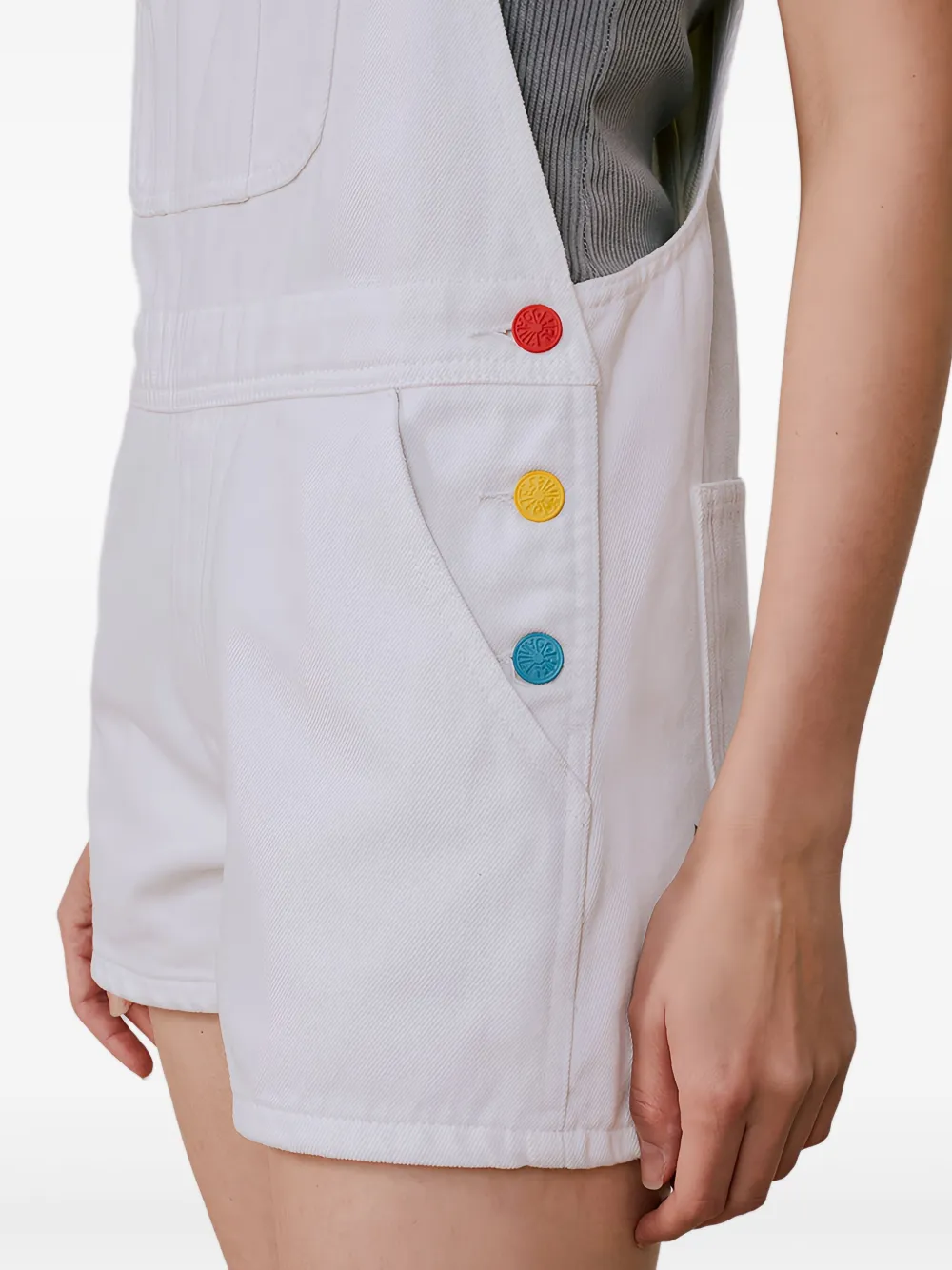 Hey Joanie Rainbow Playsuit In White