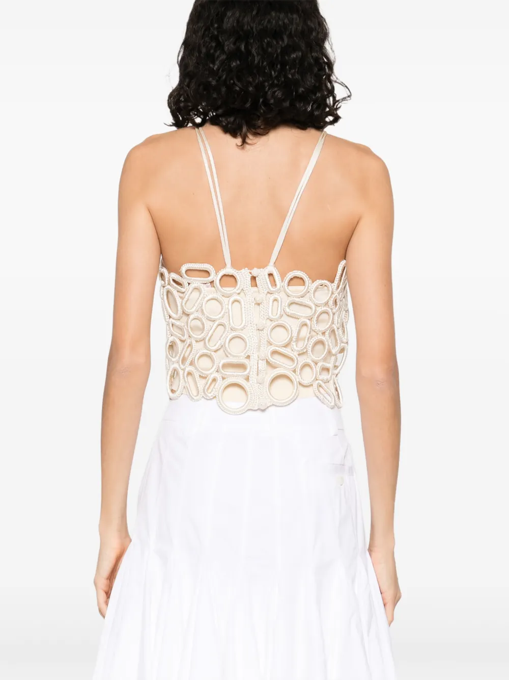 Cult Gaia Gebreide top Beige