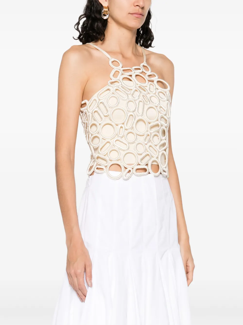 Cult Gaia Gebreide top Beige