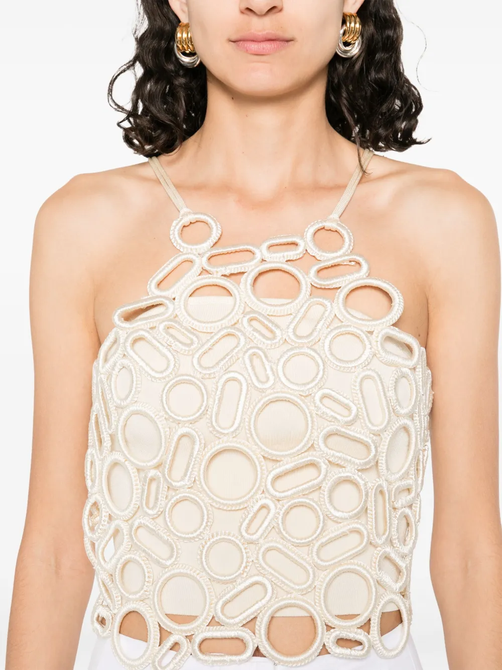 Cult Gaia Gebreide top Beige