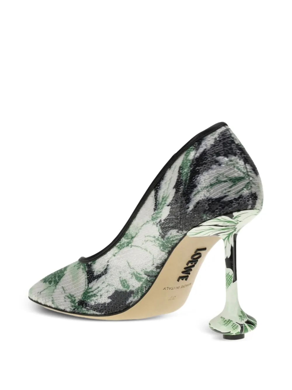 LOEWE 90mm Toy pumps Green