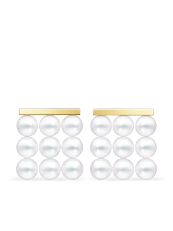 TASAKI Collection Line Balance Build アコヤパール ピアス 18K 