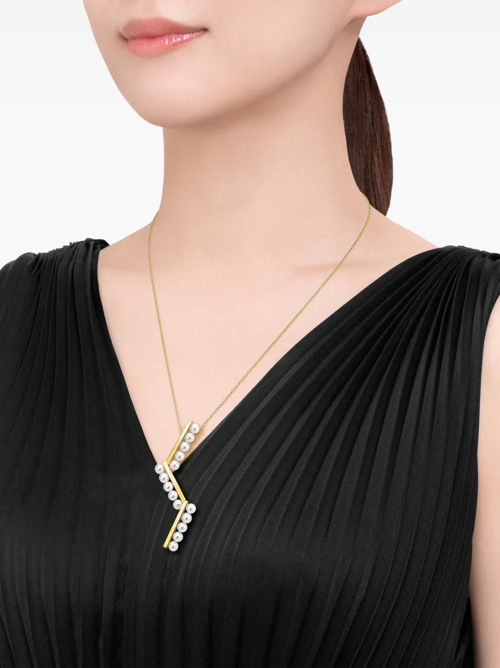Tasaki Collection Line Balance Arm アコヤパール ペンダント 18kイエローゴールド