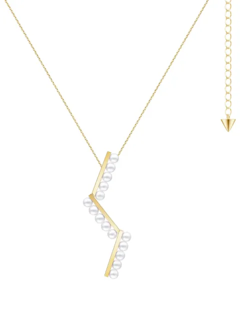 TASAKI 18K yellow gold Collection Line Balance Arm Akoya pearl pendant