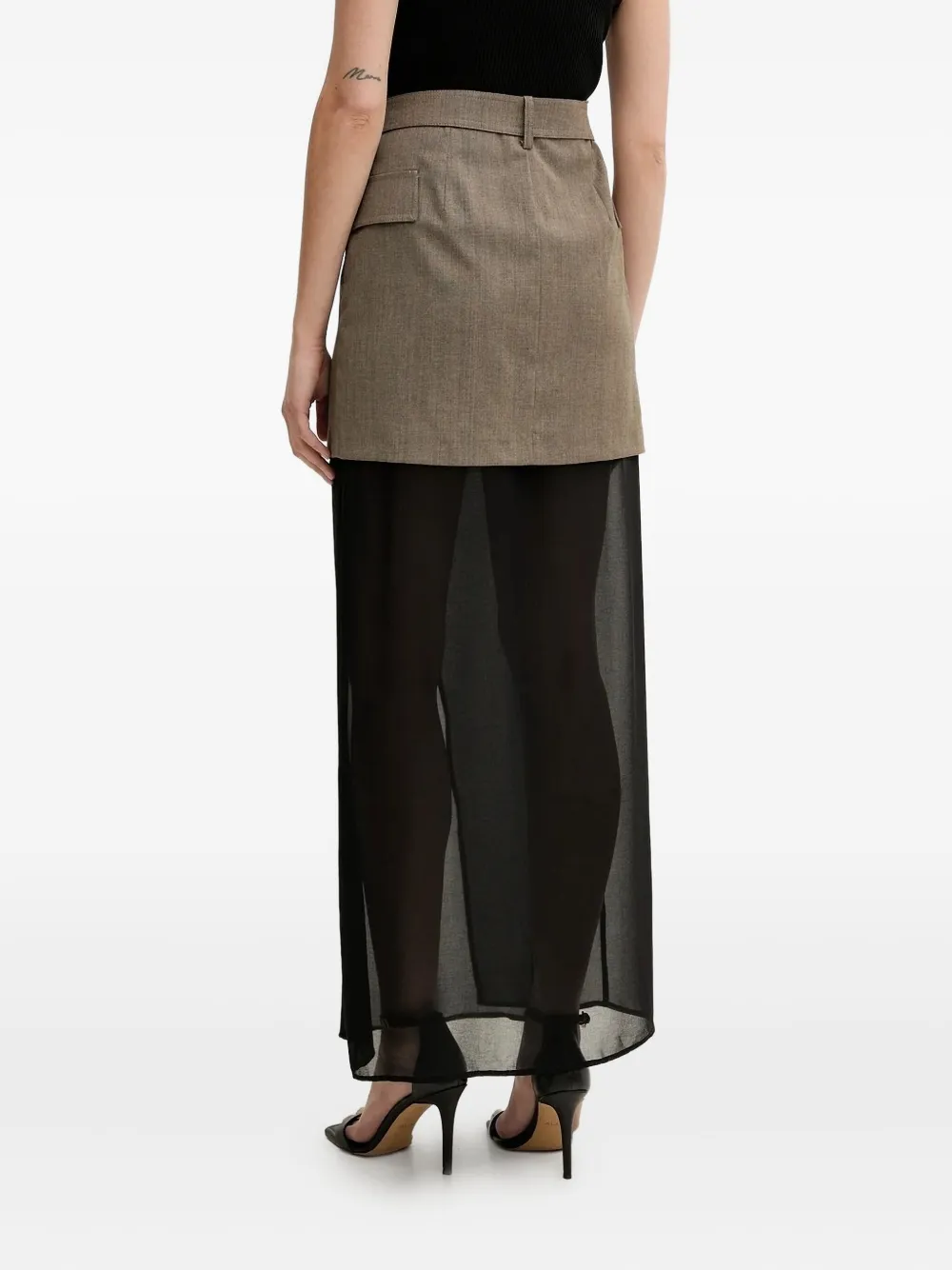 PINKO wrap-front layered skirt | Asymmetric & Draped Skirts | Image 2
