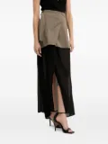PINKO wrap-front layered skirt - Brown
