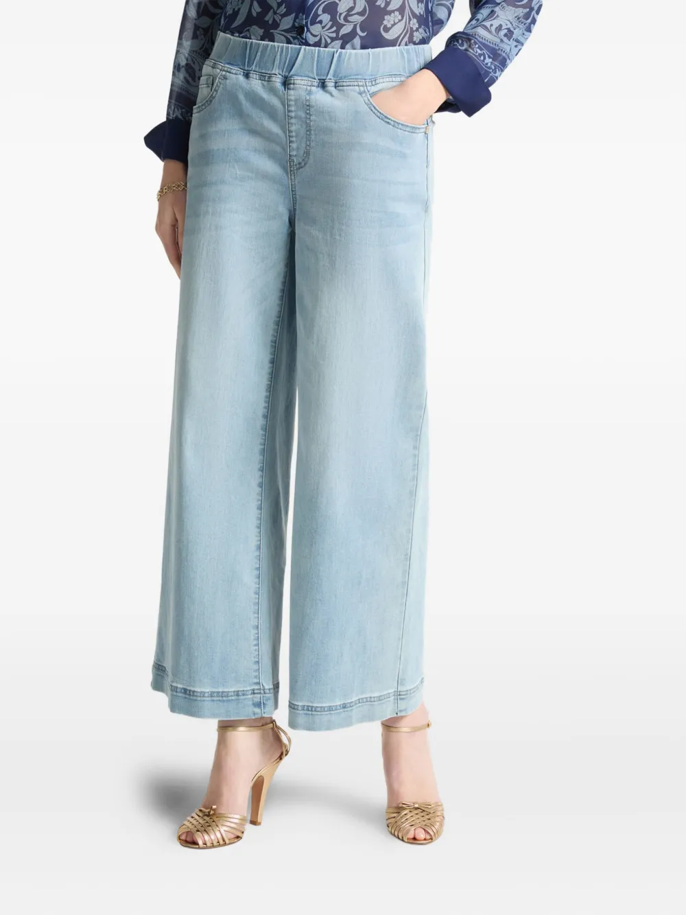 ELENA MIRO` wide-leg jeans - Blauw