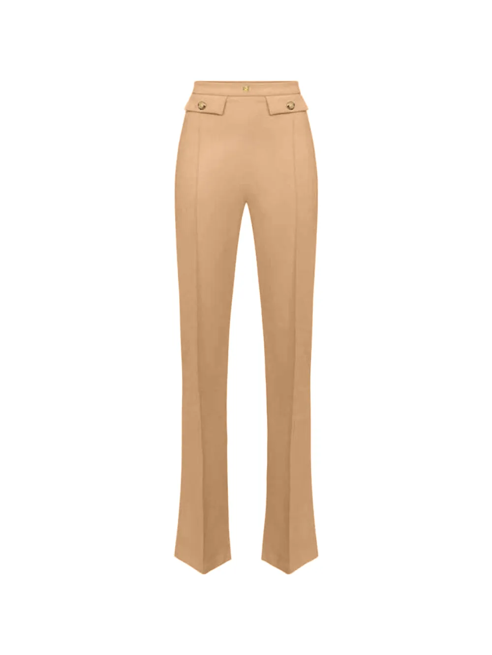 Elisabetta Franchi button-detail trousers - Nude