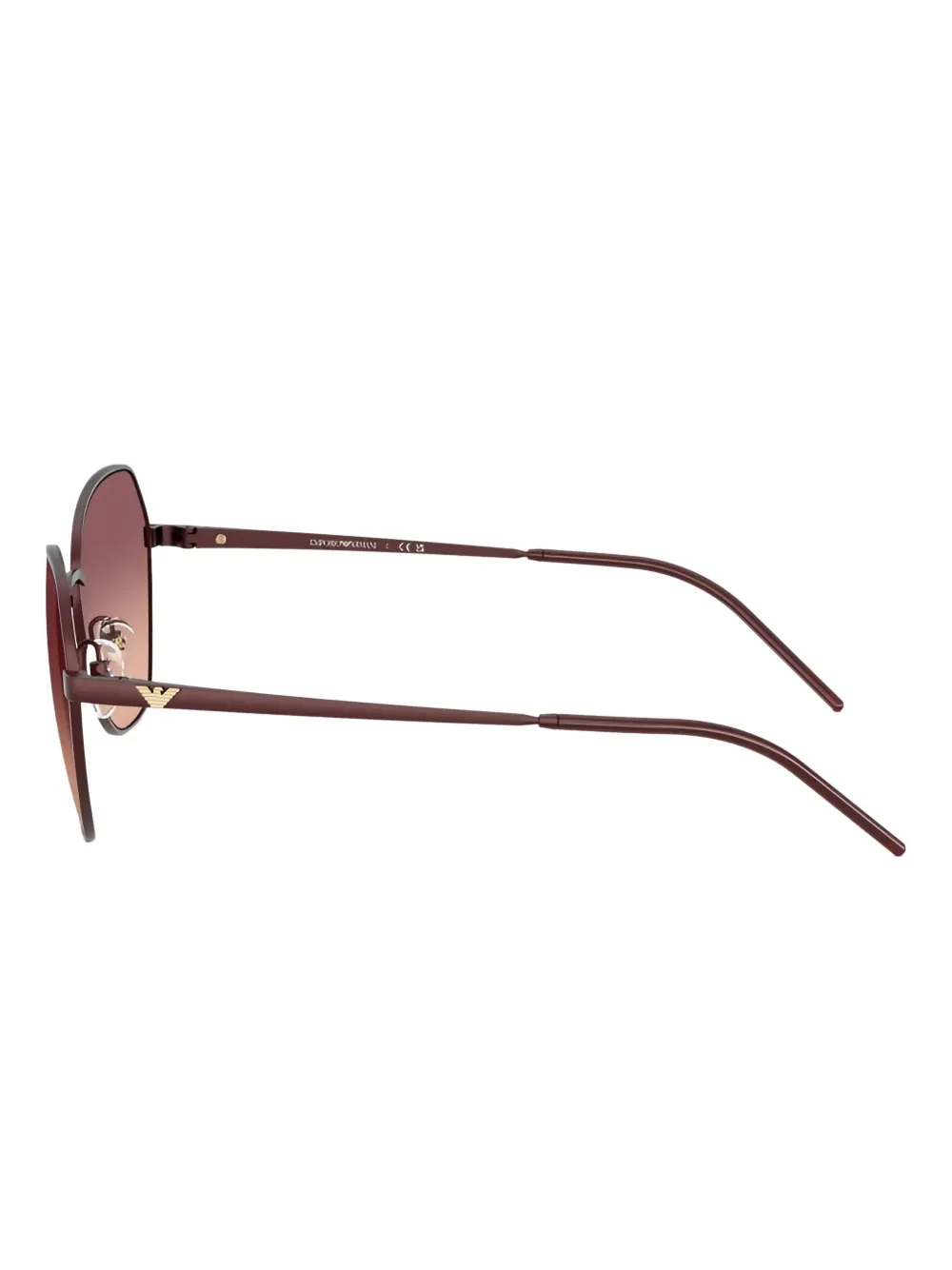 Emporio Armani Zonnebril met geometrisch montuur Matte Bordeaux
