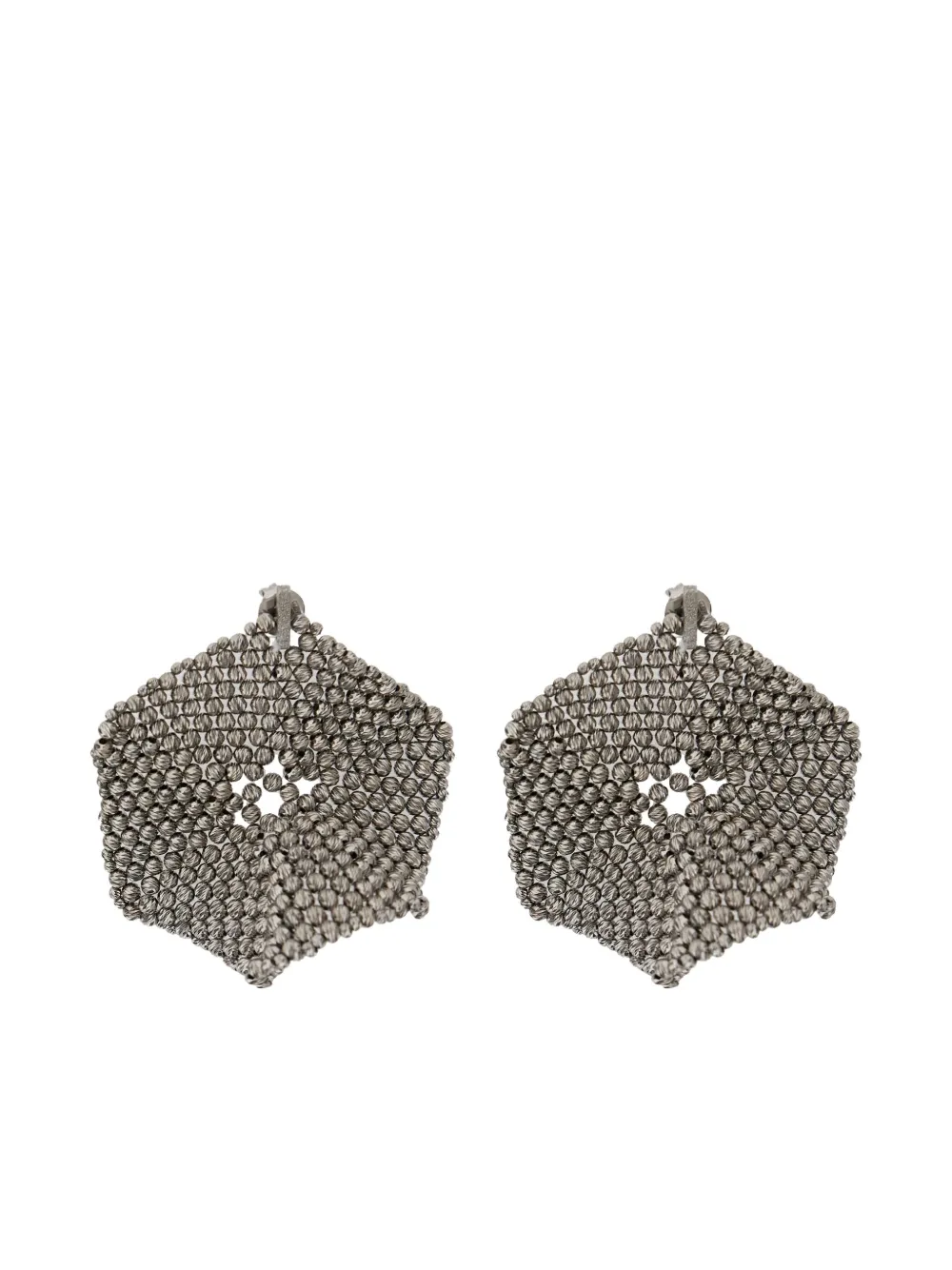 Brunello Cucinelli aretes con forma hexagonal | plateado | Image 1