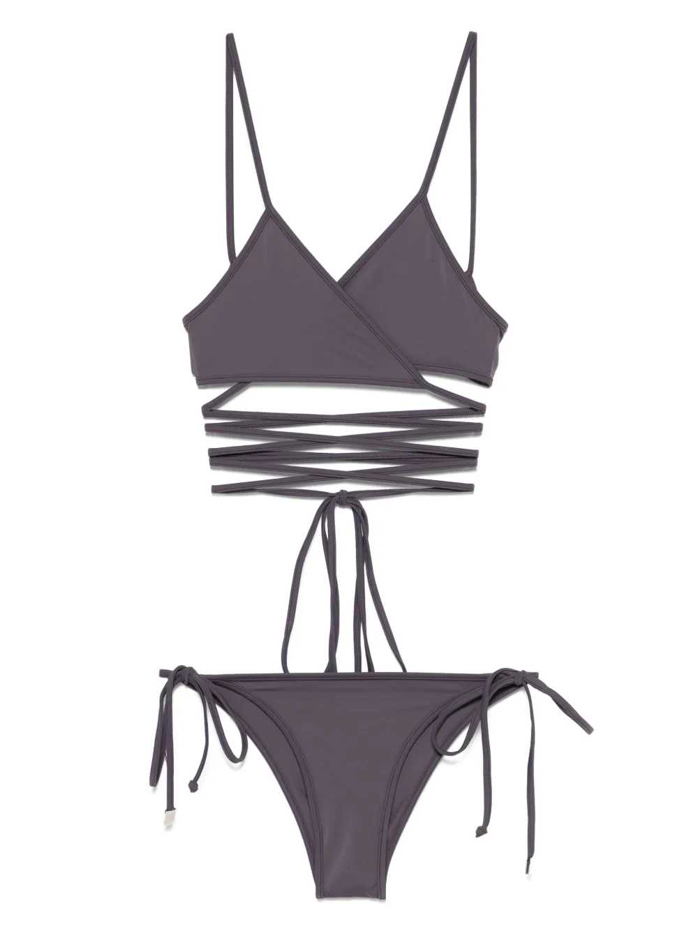 The Attico Bikini met veters Grijs