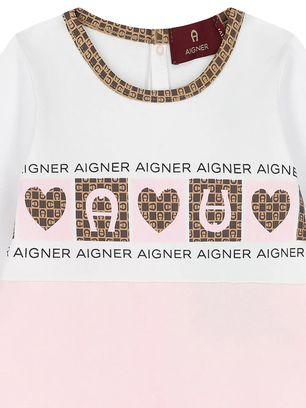 Shop Aigner Heart-print Babygrow