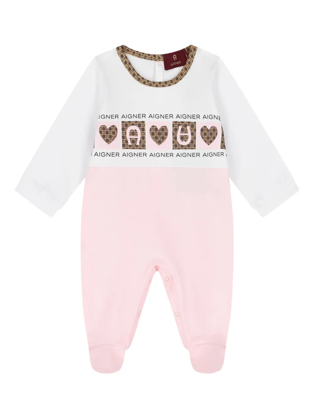 Shop Aigner Heart-print Babygrow