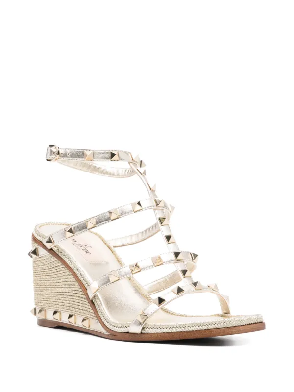 ヴァレンティノ VALENTINO ロックスタッズ ウェッジサンダル ロックスタッズ カーフスキン ウェッジサンダル for ウィメンズ