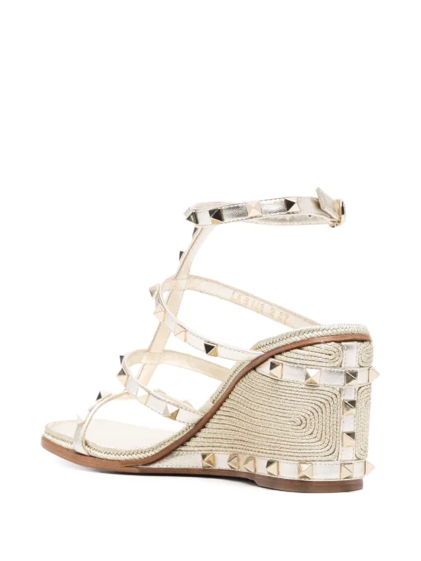 VALENTINO ロックスタッズ ウエッジ サンダル Valentino Garavani ロックスタッズ ウェッジサンダル 85mm