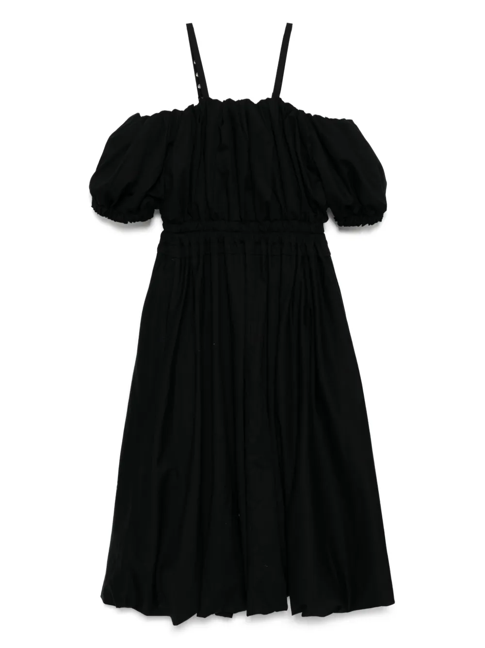 Noir Kei Ninomiya Katoenen jurk - Zwart