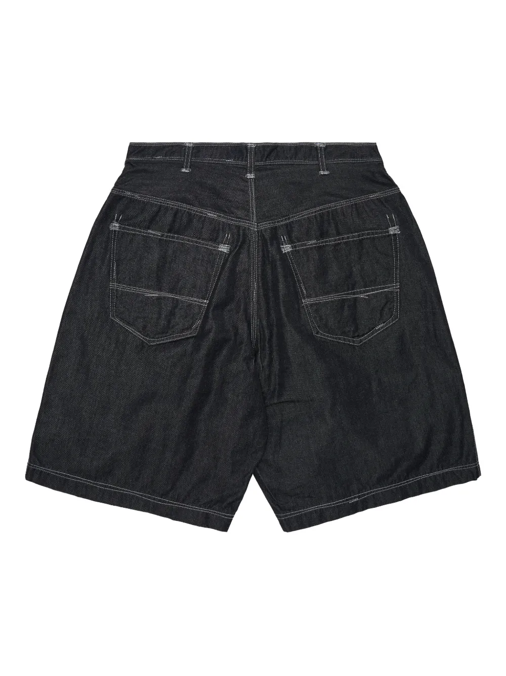 Junya Watanabe MAN Denim shorts met knoopsluiting Blauw
