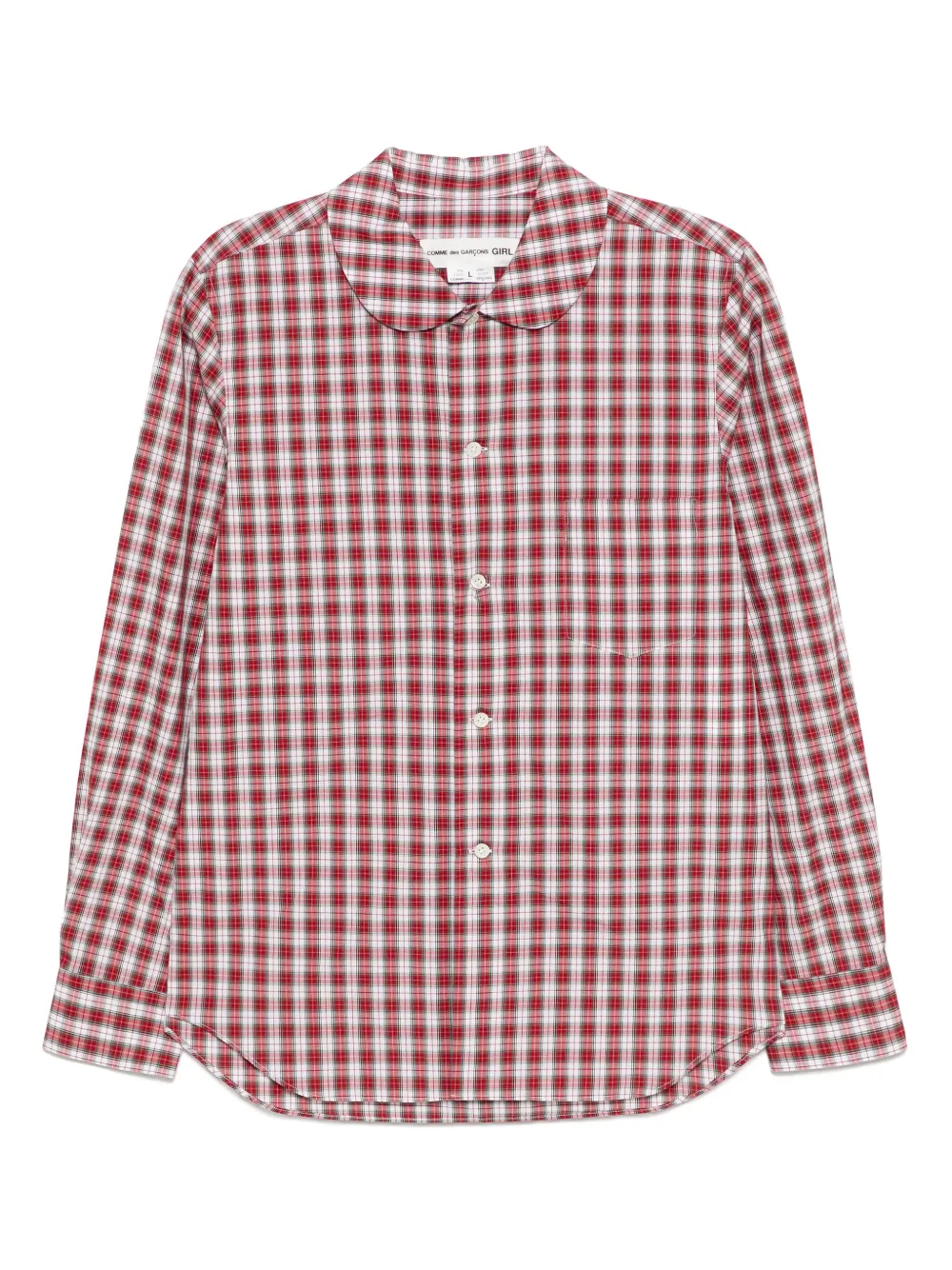 tartan peter pan collar shirt