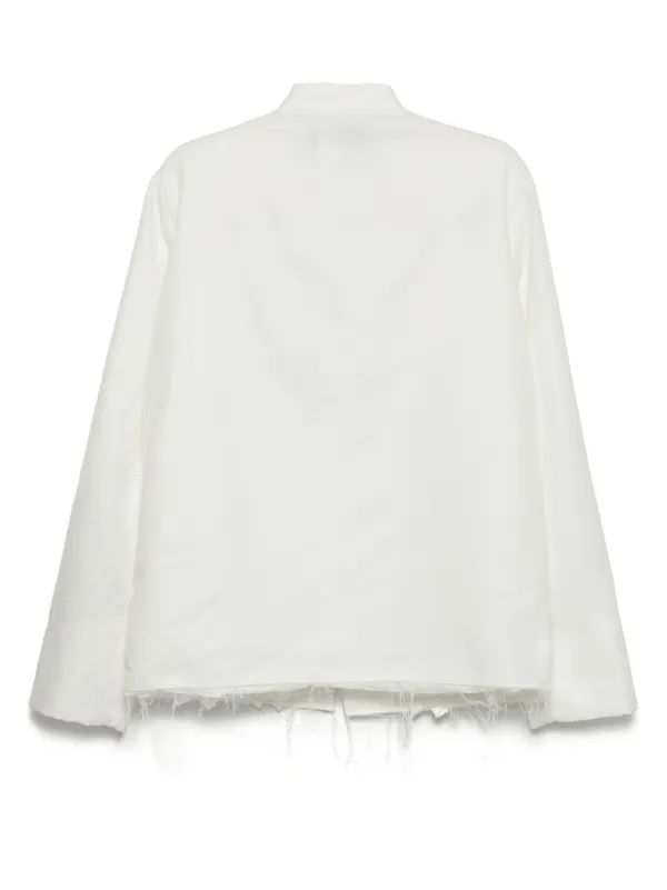 Black Comme Des Garçons スタンドカラー ジャケット | ホワイト