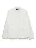 Black Comme Des Garçons stand-collar jacket - White