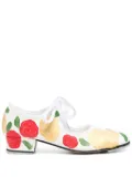 Comme Des Garçons floral-print pumps - White