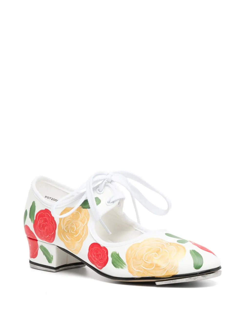 Comme Des Garçons floral-print pumps White