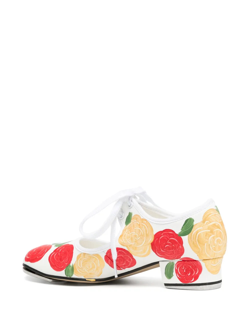 Comme Des Garçons floral-print pumps White