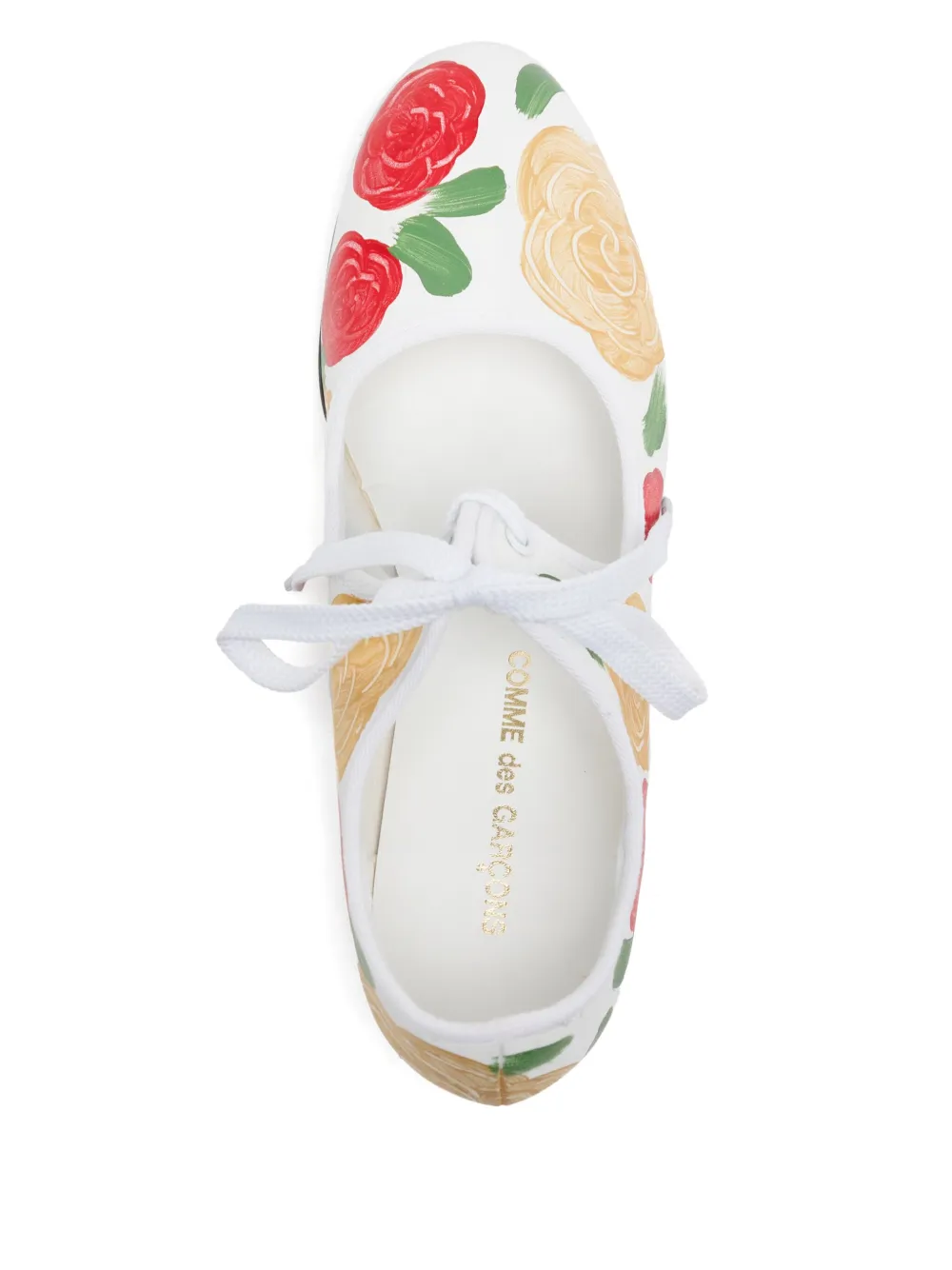 Comme Des Garçons floral-print pumps White