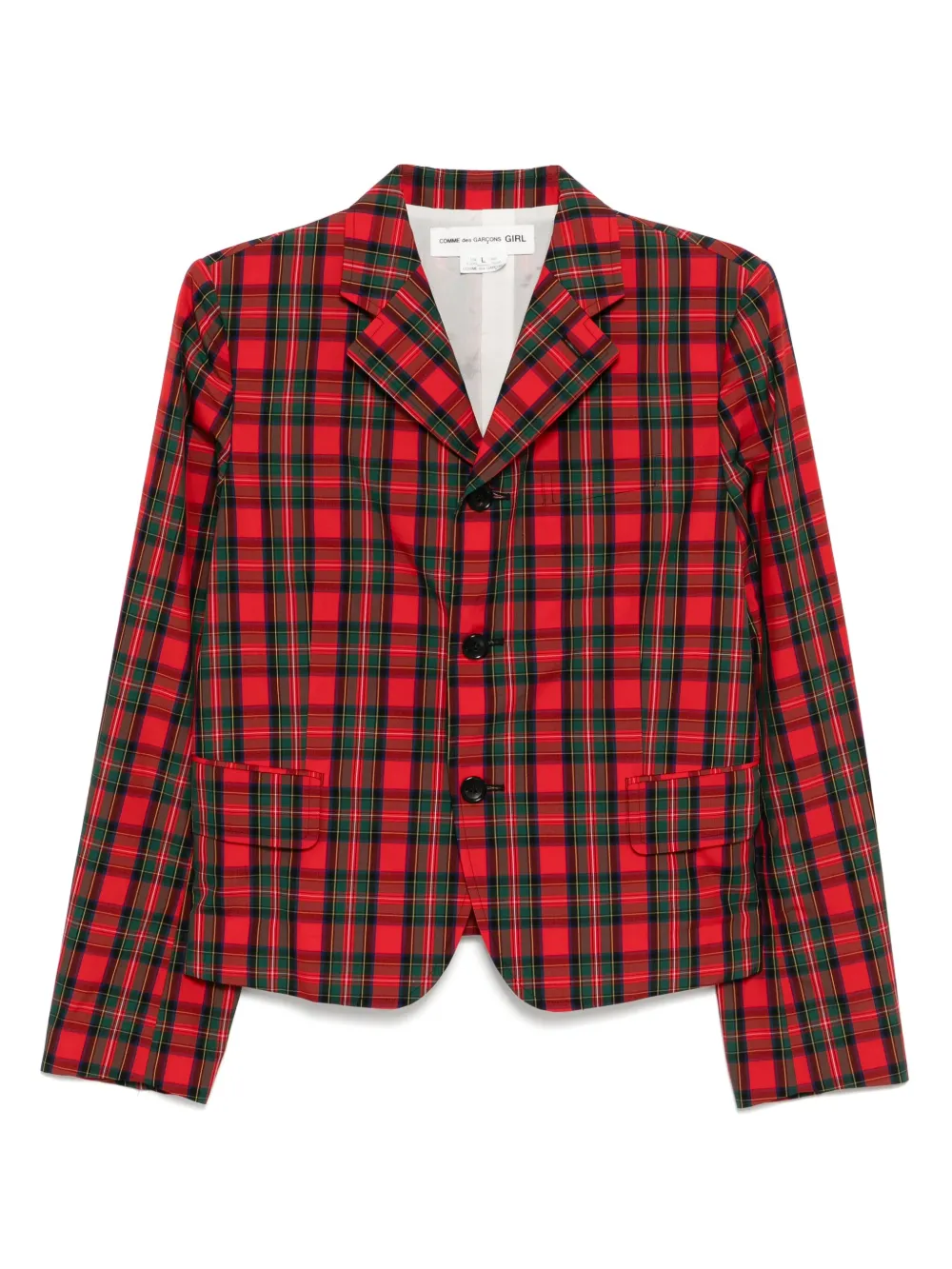 Comme Des Garçons Girl Geruit blouse Rood