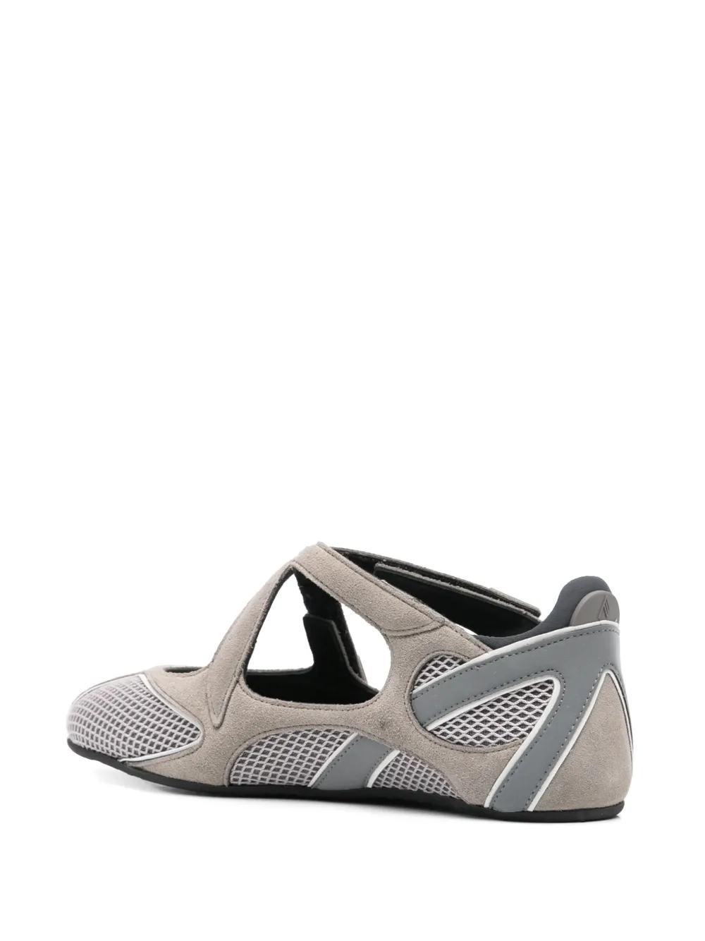Attico Floor 01 Suede And Mesh Ballet Flats