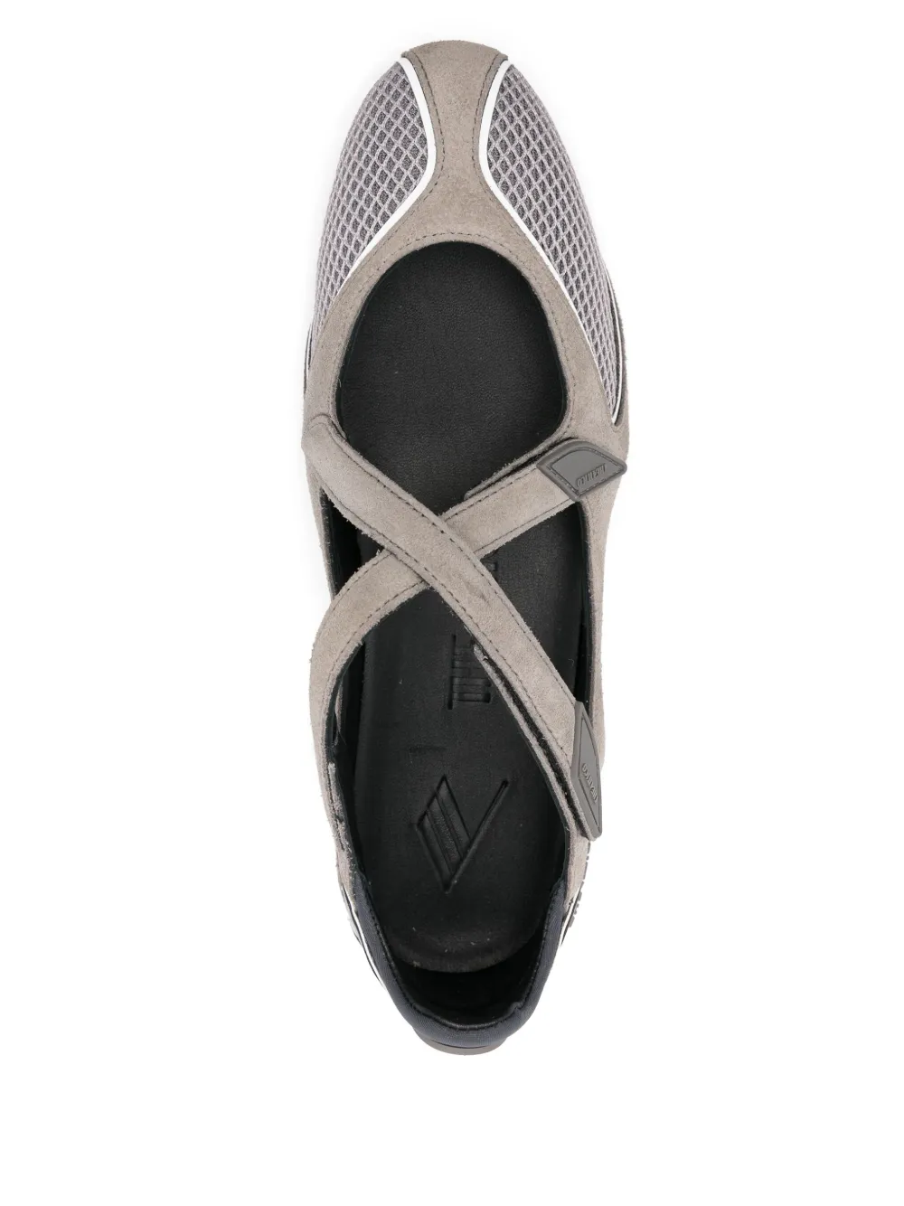 Attico Floor 01 Suede And Mesh Ballet Flats