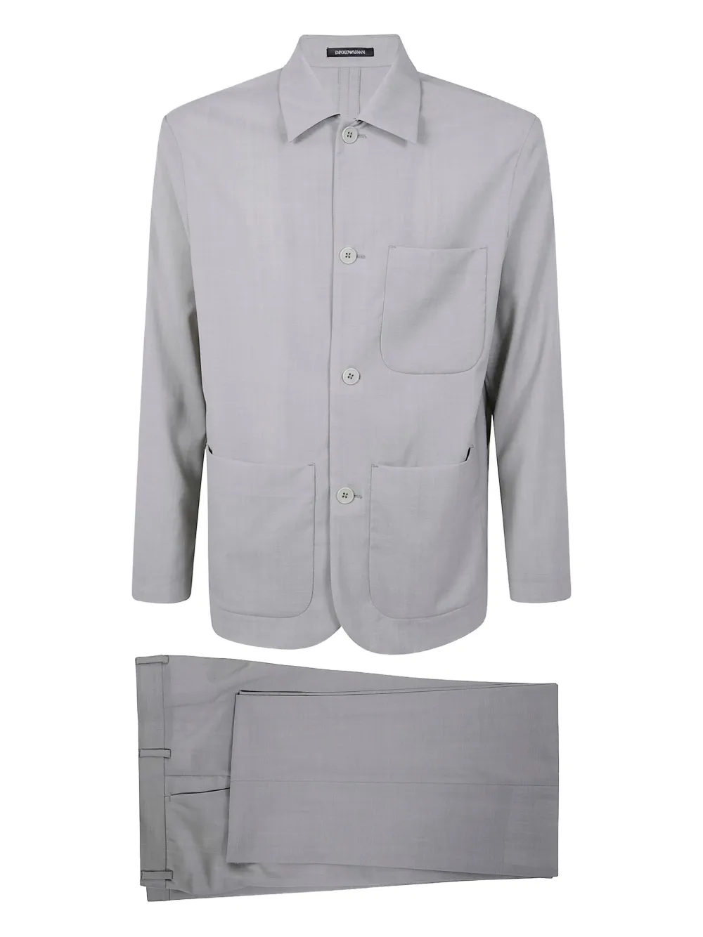 Emporio Armani Overhemd van scheerwol Beige